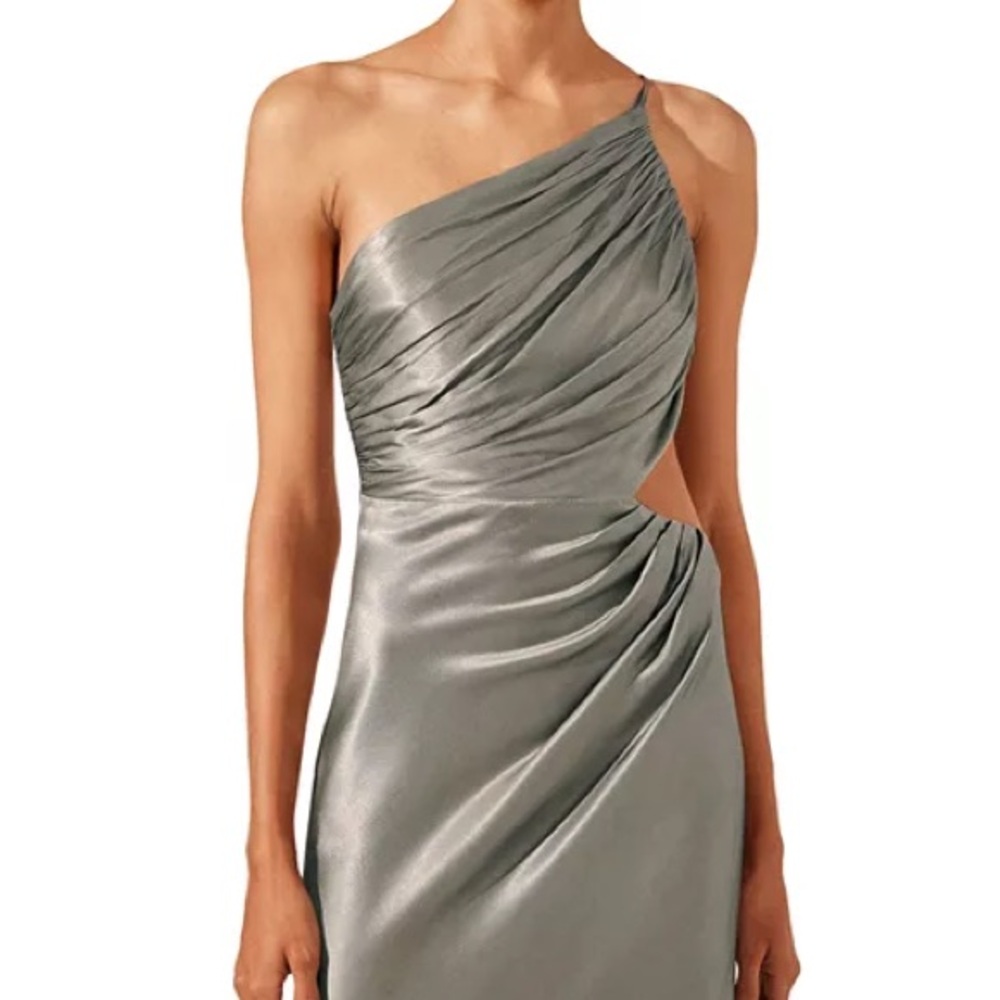 Shona Joy - one shoulder Sage gown - Picture 4 of 5